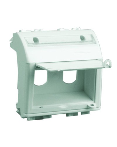 Адаптер для двух оптоволоконных разъемов типа ST, белый, 2 мод. DKC 76615B в Химках Аксессуары для кабель-канала Pintop.ru