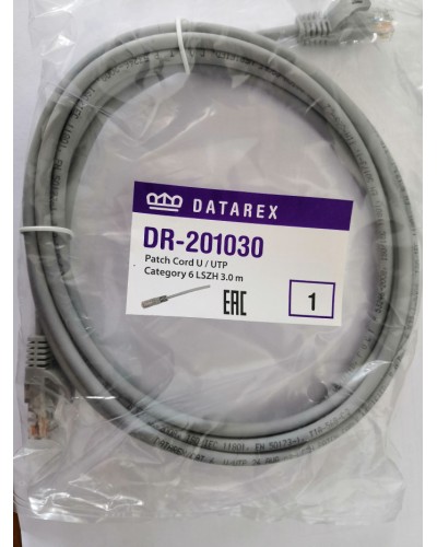 Шнур коммутационный категории 6 Datarex DR-201010 в Химках Патчкорды (медные) Pintop.ru