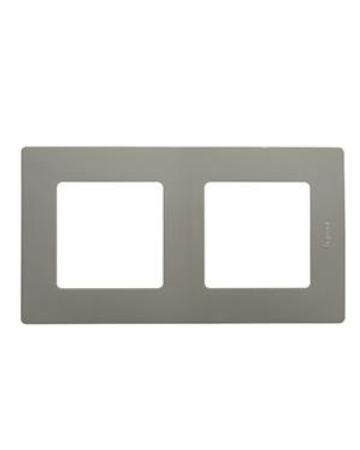 Рамка 2 поста Etika светлая галька Legrand 672522 в Химках Аксессуары для кабель-канала Pintop.ru